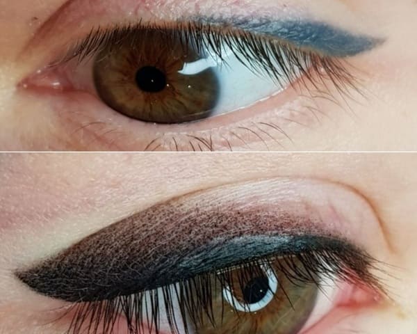 Перекрытие старой синей стрелки на стрелку с растушевкой