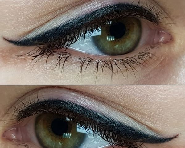 Перманентный макияж. Классическая стрелка сразу после процедуры