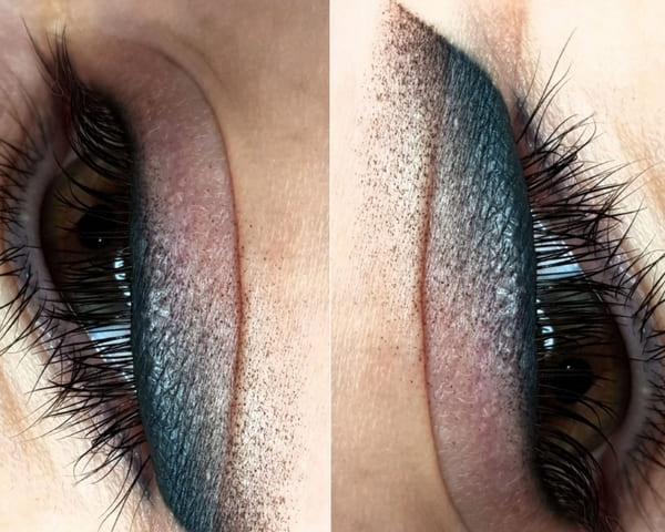 Классическая стрелка с растушевкой сразу после процедуры