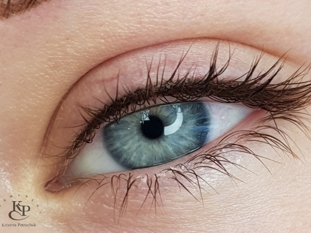 Межресничка сразу после процедуры